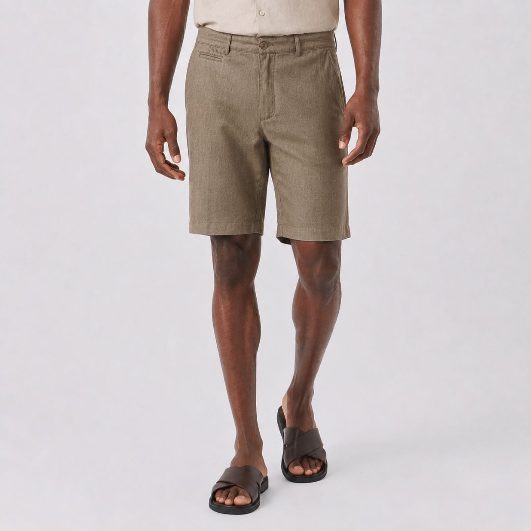 Short Masculino em Linho Winston caqui