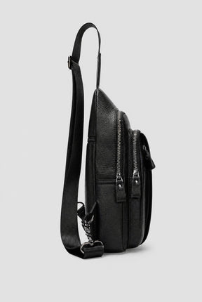 Shoulder Bag Masculina em Couro Lyon