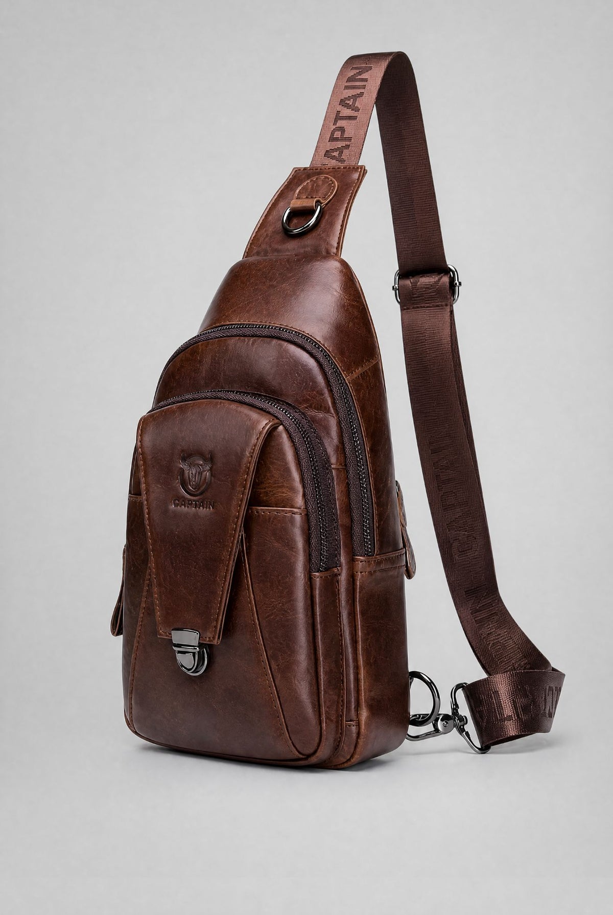 Shoulder Bag Masculina em Couro Vienna