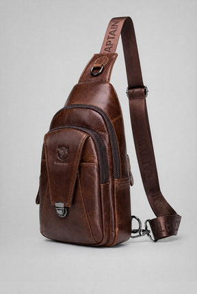 Shoulder Bag Masculina em Couro Vienna