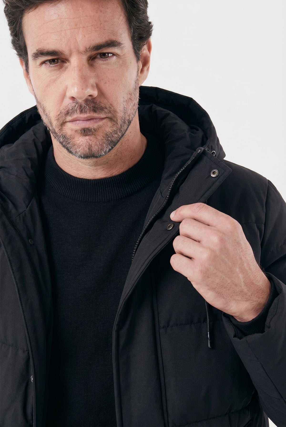 Sobretudo Masculino Puffer com Capuz Manhattan