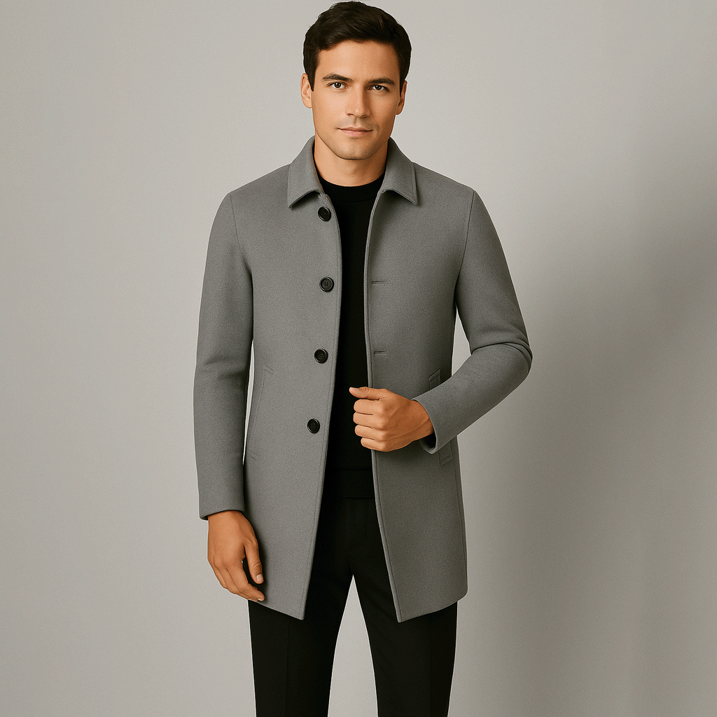 Sobretudo Masculino Curto De Lã Fiorinni Denmark