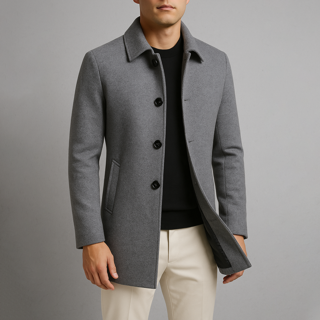 Sobretudo Masculino Curto De Lã Fiorinni Denmark
