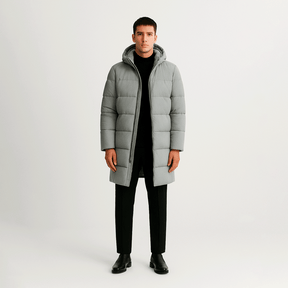 Sobretudo Masculino Puffer Fiorinni Manhattan Cinza