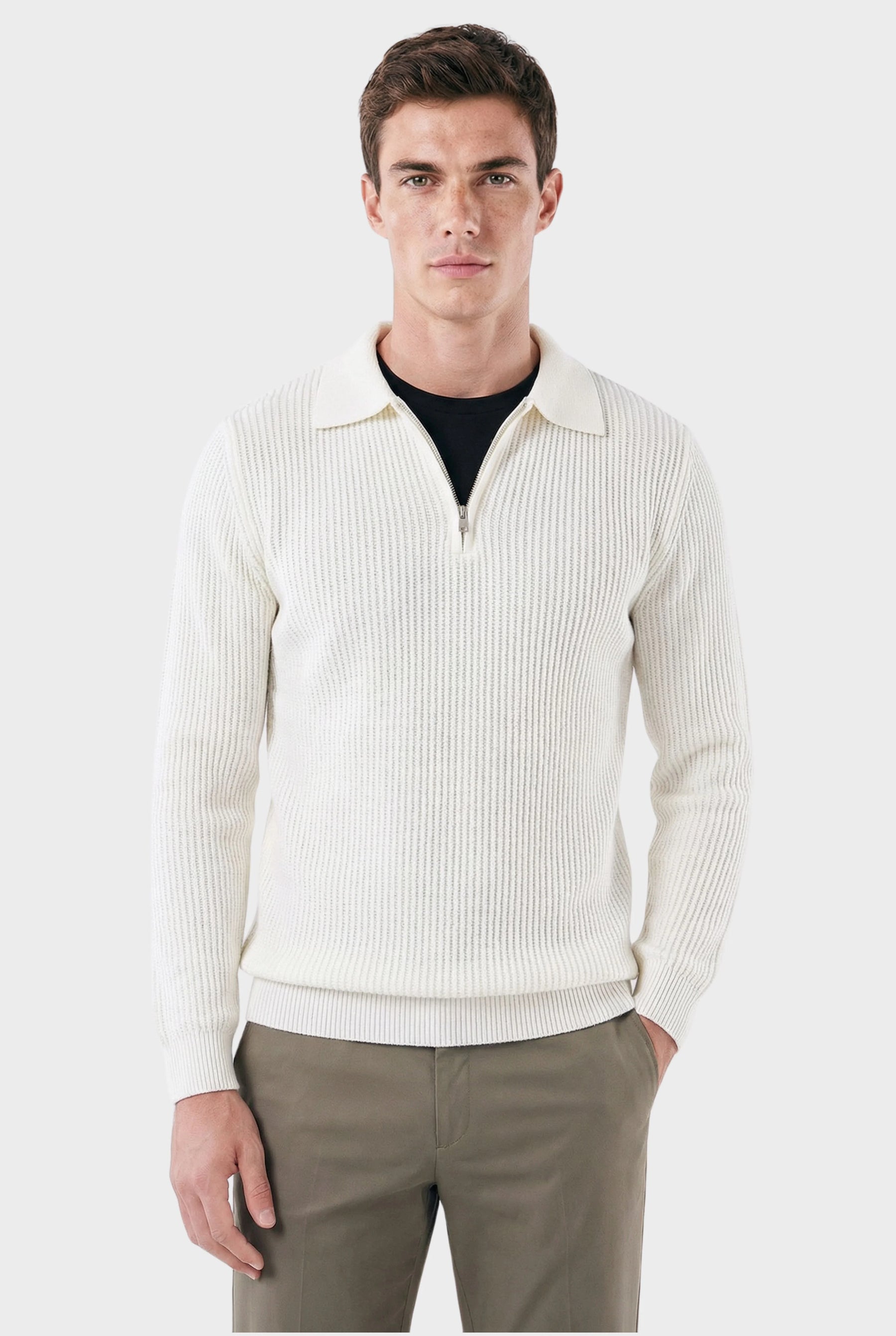 Suéter Masculino Casual Elegante Canelado Denmark