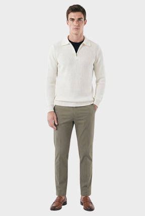 Suéter Masculino Casual Elegante Canelado Denmark em pé 