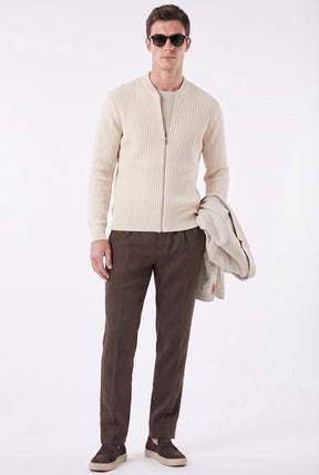 Suéter Masculino Casual com Fecho em Zíper