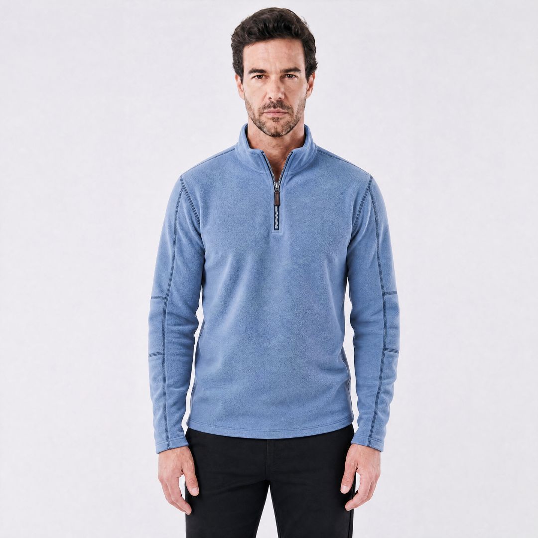 Suéter Masculino Quarter-Zip Veron azul