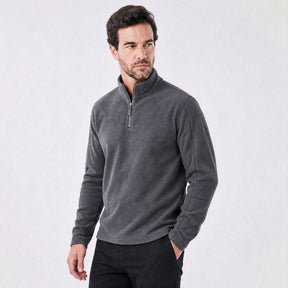 Suéter Masculino Quarter-Zip Veron cinza escuro