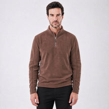 Suéter Masculino Quarter-Zip Veron marrom