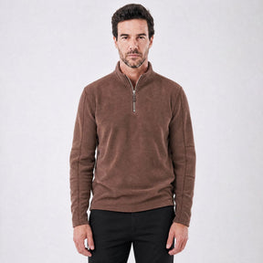 Suéter Masculino Quarter-Zip Veron marrom