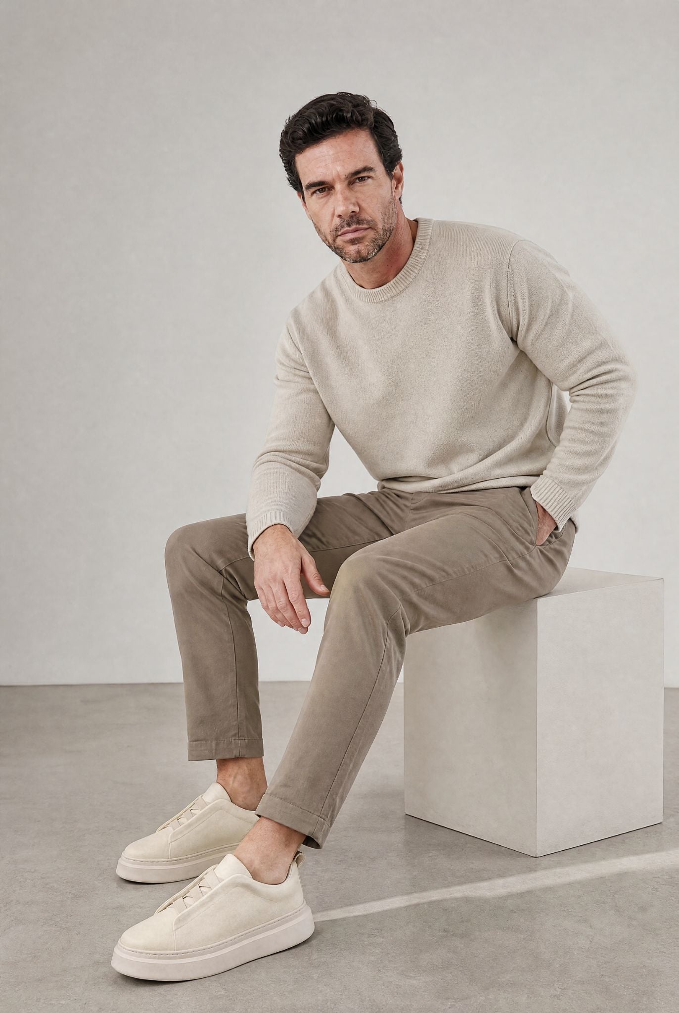 Tênis Casual Masculino em Couro Amsterdã