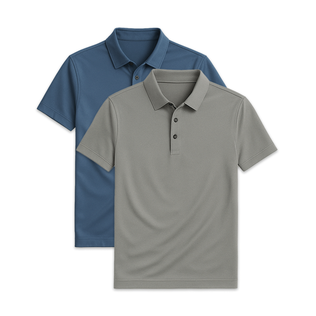 Conjunto 2 Camisas Polos em Seda Gelo Fiorinni