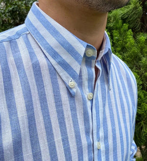 Camisa Social Masculina Fiorinni Capri azul