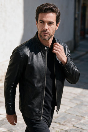 Jaqueta Masculina de Couro Slim Biker (Cópia)