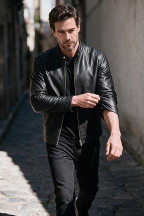 Jaqueta Masculina de Couro Slim Biker (Cópia)