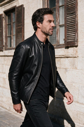 Jaqueta Masculina de Couro Slim Biker (Cópia)