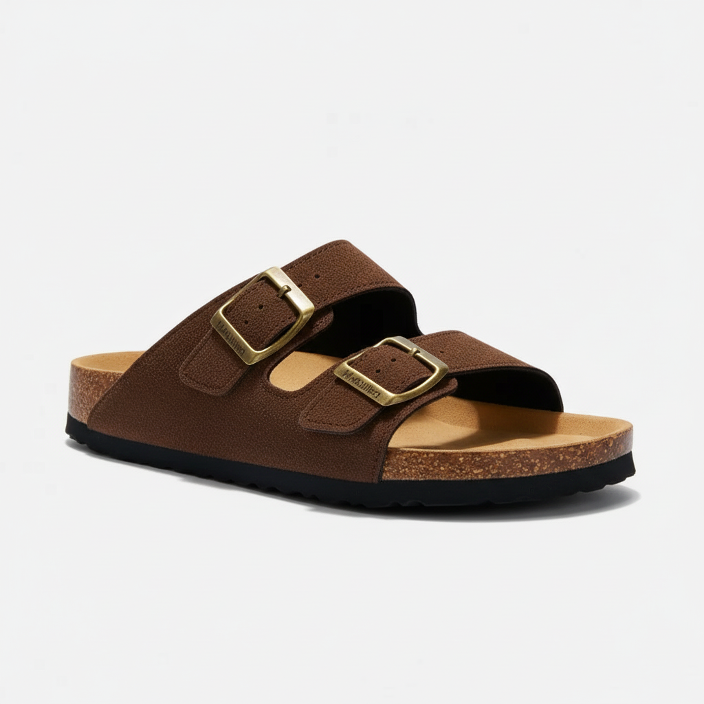 Sandália Masculina Premium em Camurça Cálion Marrom
